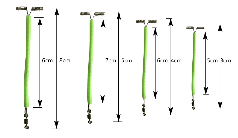 ICERIO 20pcs Т Форма тьма светящийся провод Crappie Rig Arms с поворотными бусинами рыболовные снасти ветка капельница терминал снасти