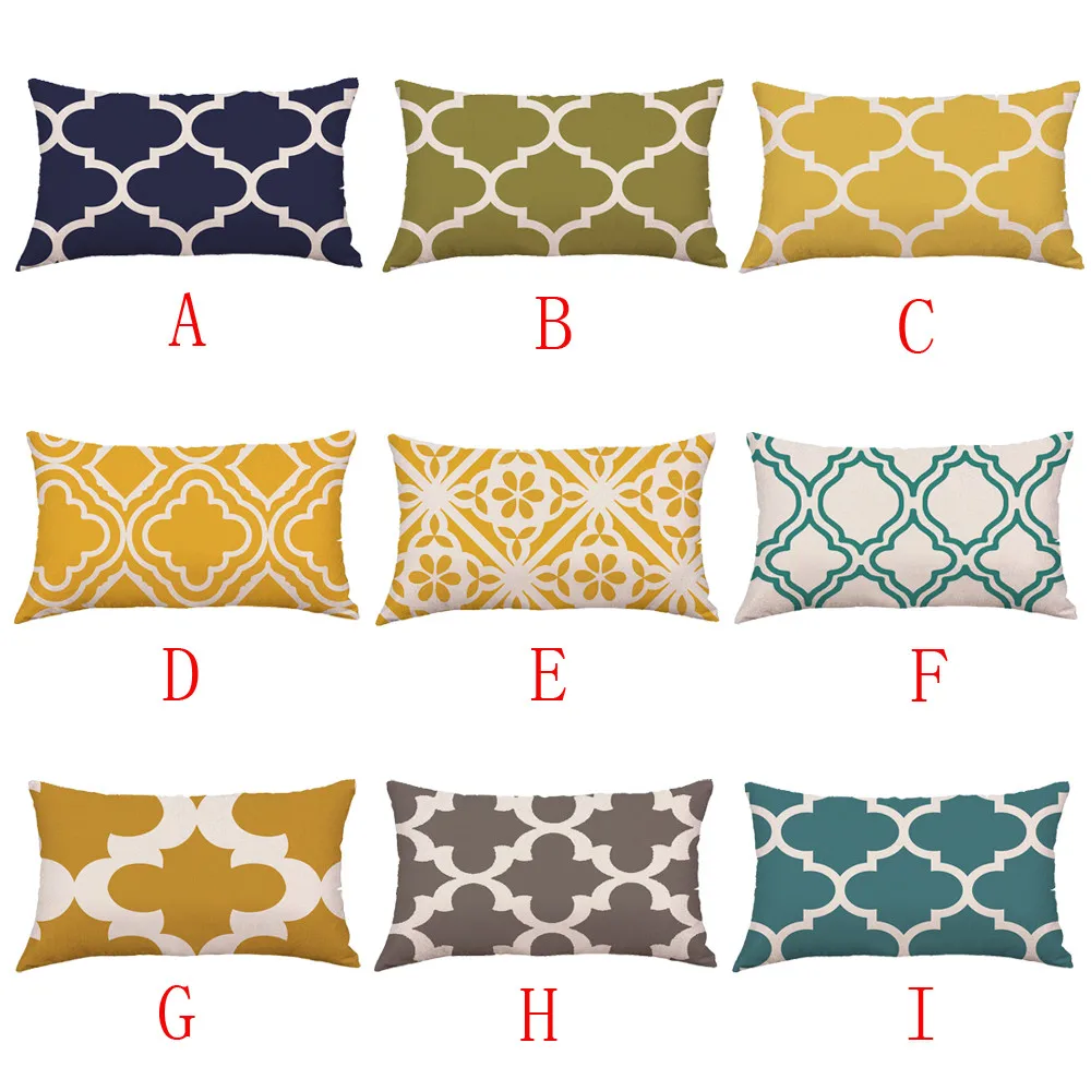 

Pillowcase bedroom Living room High Quality Multicolor Geometric Lines Bed Home Festival Pillow Case Cushion Drop shipping June4