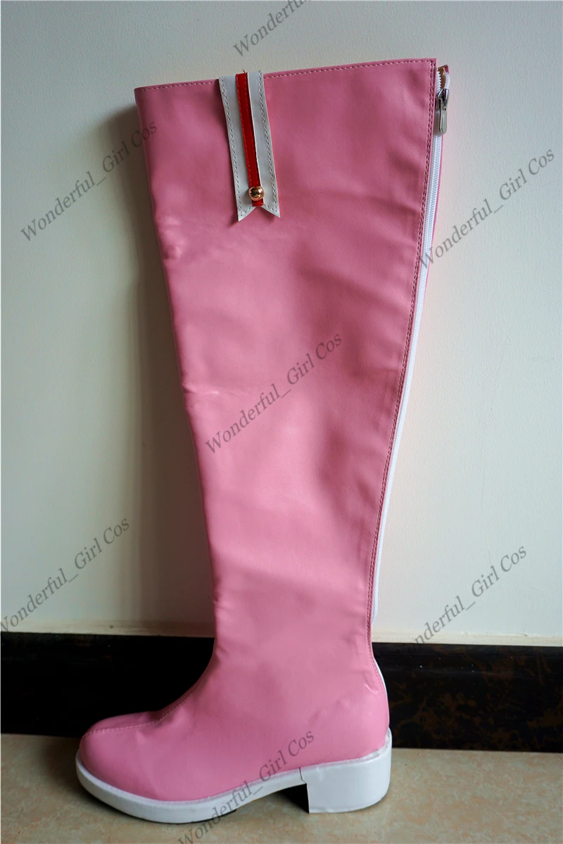 Cardcaptor Sakura Clear Card Pink Lolita Cos Boots Shoes Cosplay Shoes Cardcaptor Sakura Clear Card Pink Lolita Cos Boots Shoes Cosplay Shoes