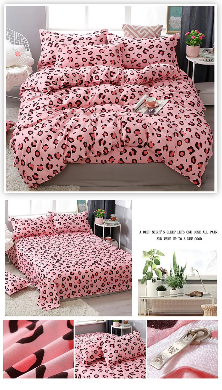 FUNBAKY 3/4pcs/Set Geometric Pattern Comforter Bedding Sets Black And White Pillowcase/Bed Sets Home Textile