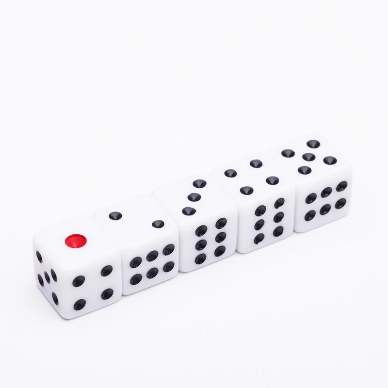 Pure White Resin Dice16mm Blank Face Printed Engraved Logo On 6 Sides