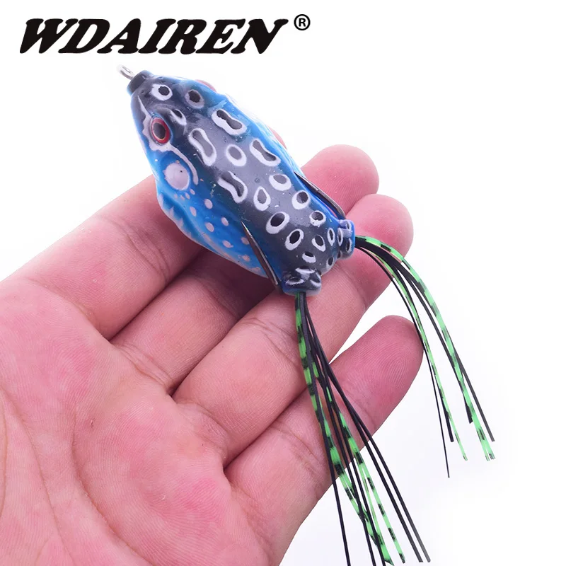 55mm 12g Water Ray Frog Shape Crank Wobblers For Fly Fishing Soft