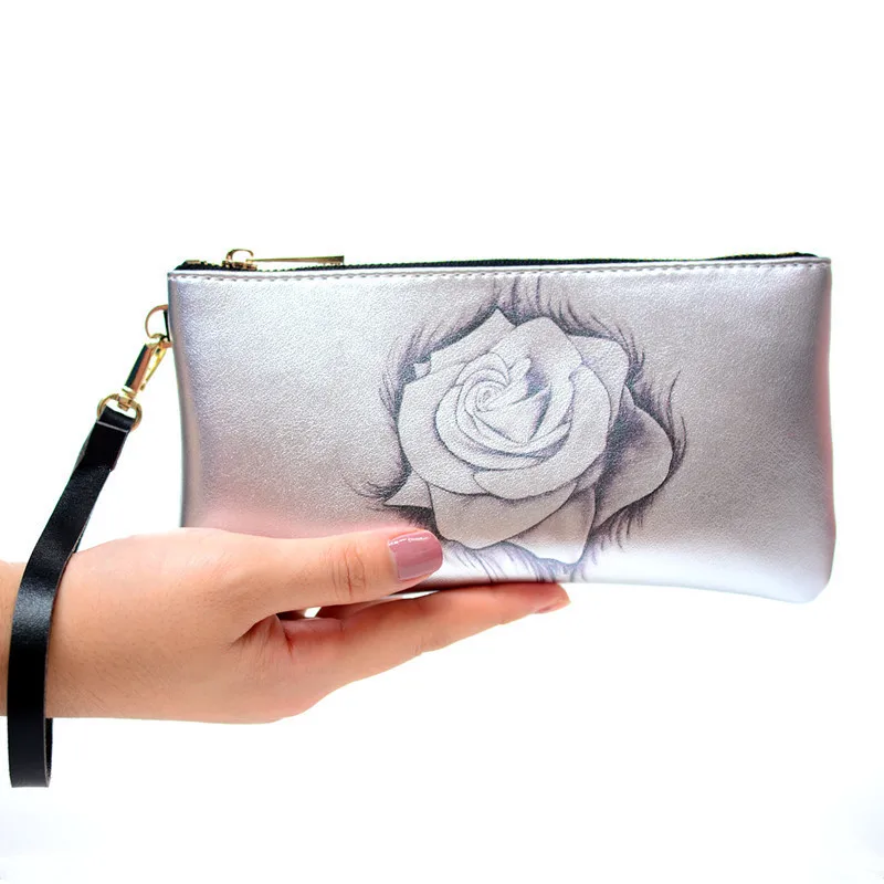small silver clutch bag
