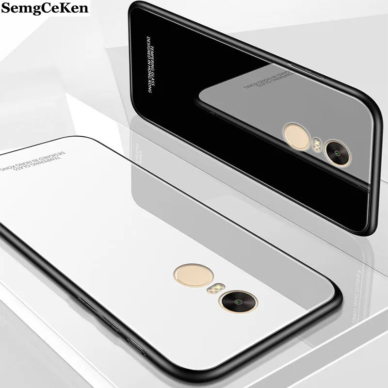 

SemgCeKen luxury original glass mirror case for xiaomi redmi note 4 4x note4 note4x silicone silicon hard back coque phone cover