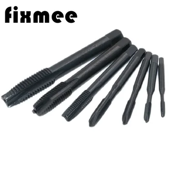 

7pcs HSS 6542 M3/M4/M5/M6/M8/M10/M12 Nitride Metric Plug Tap Drill Set Hand Screw Thread Straight Flutes NG4S