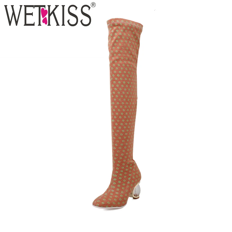 over the knee elastic back boots