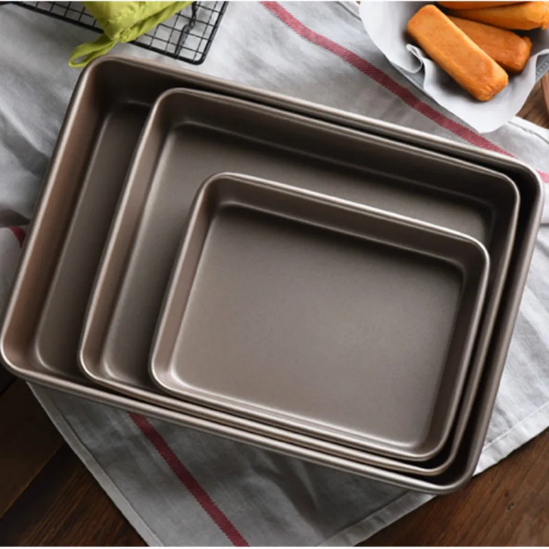 

1 thick oven cake baking tray rectangular baking tray cake biscuit pie pizza baking tray non-stick kitchen baking tray