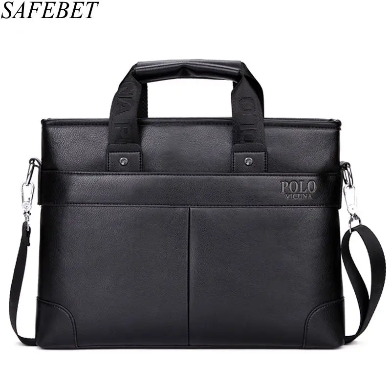SAFEBET Brand Men Casual Briefcase Business Shoulder Bag Leather Messenger Bags Computer Laptop Handbag Bag Men's Travel Bags 2016 men casual briefcase business shoulder bag computer laptop handbag bag leather messenger bag luxury brand men s travel bags