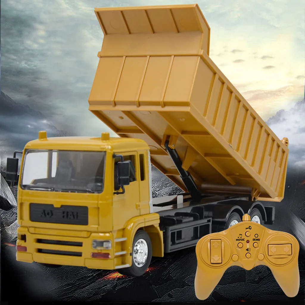 

Wireless Remote Control Construction Vehicle Truck Electric Toy And Music 2.4G new arrival