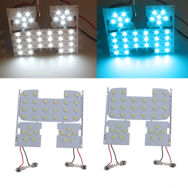 

HNGCHOIGE DC 12V 5050 34 LED Reading Lights Dome Interior Lamp For KIA K2 Ice Blue Car Internal Bulbs 2017