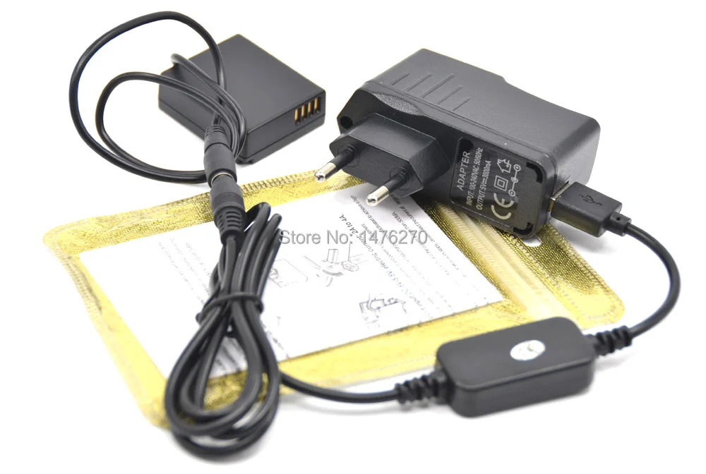 DMW-DCC11 BLG10 BLE9 пустышка батарея+ мобильный Банк питания кабель+ USB адаптер для Lumix GF5 GF6 GX80 GX85 GX86CGK GX7 Mark II ZS60 TZ85