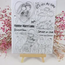 Wedding Stamps For Card Making Promotion Promotional Sp Wedding Metal Cutting S And Clear Rubber Stamp Set With For Card Making Sbooking Decoration