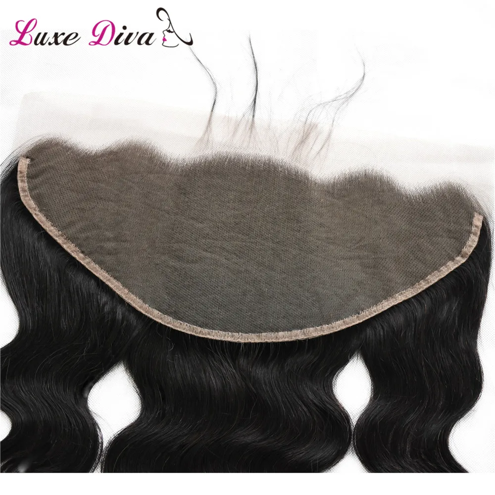 LUXE DIVA Body Wave Brazilian Remy Human Hair Frontal Pre Plucked Free Part Ear to Ear 13x6 Lace Frontal Closure With Deep Part LUXE DIVA Body Wave Brazilian Remy Human Hair Frontal Pre Plucked Free Part Ear to Ear 13x6 Lace Frontal Closure With Deep Part