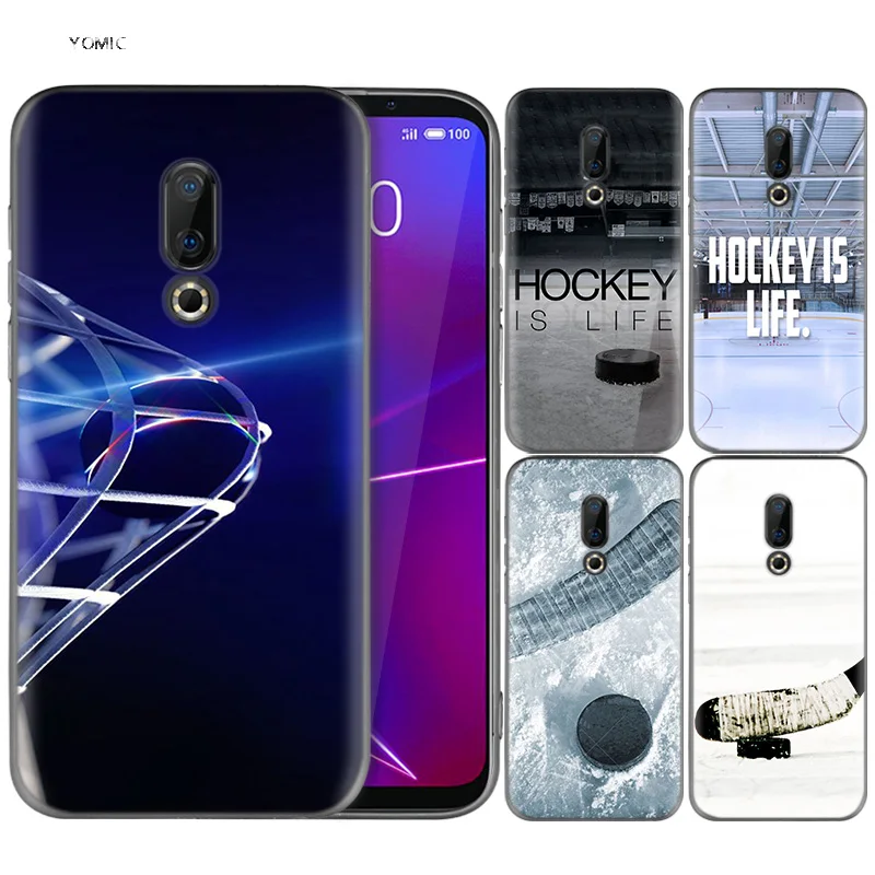 

Silicone Case for Meizu 16 16th M6T Black Dark Coque Shell Cell Phone Tpu Cover Dull Polish hockey mom On Sale