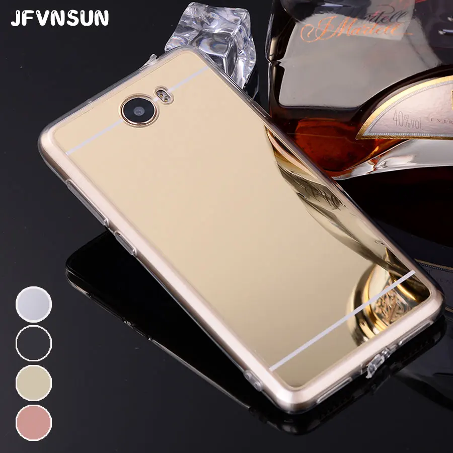 

For Huawei Y5 II Case Mirror Plating Case for Huawei Y5 II Y5ii Cover NEW Luxury Gold Silver Black Protective Shell Phone Bag