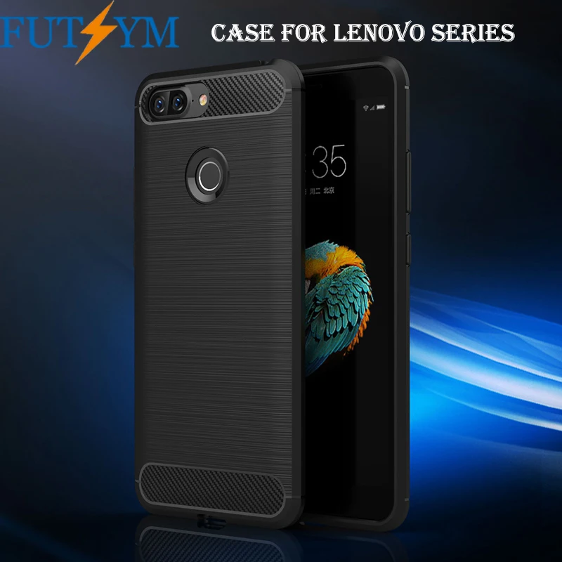 

Luxury Carbon Fiber Texture Shockproof Soft TPU Phone Case for Lenovo K8 Note Case Back Cover for Lenovo K8 S5 Z5 Case Fundas