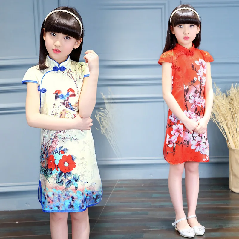 Aliexpress.com : Buy Vestidos Children's Cheongsam Summer Girls Dresses ...