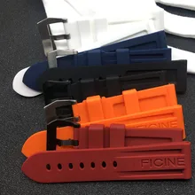 22 мм 24 мм 26 мм Красный Синий Черный Оранжевый Белый ремешок для часов силиконовый резиновый ремешок для часов Panerai ремешок браслет пряжка PAM бесплатный инструмент