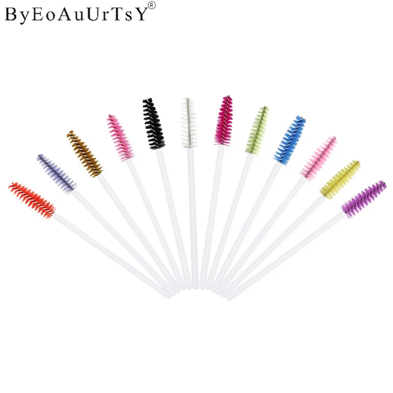 

50pcs/lot Multi-color Disposable Mascara Wands Eyelash Eye Lash Brushes Make up Brush Tools Applicators