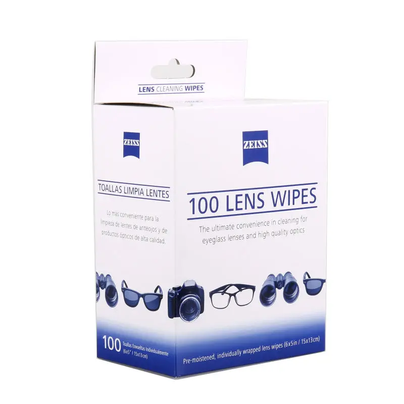 100pcs Zeiss Optical Cloths Wipes Glasses digital camera plastic coated dslr camera cleaner lens cleaning kit