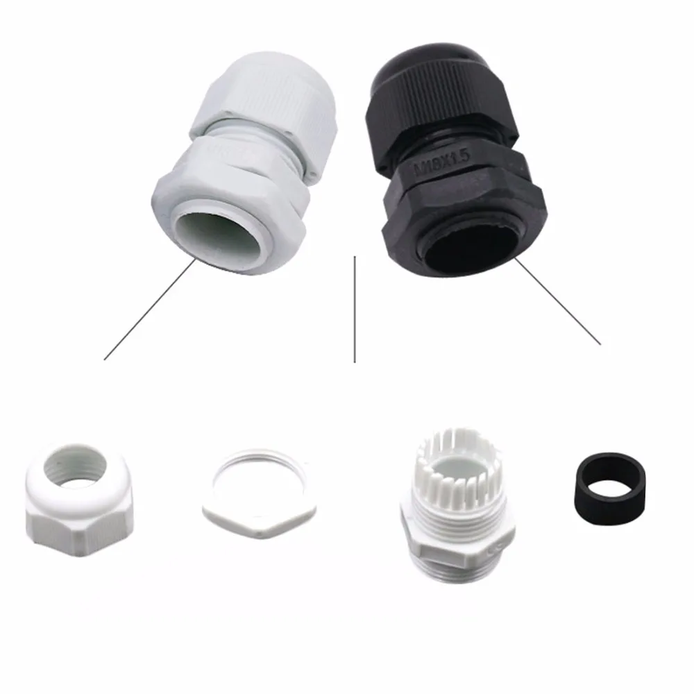 10pcs IP68 electrical nylon waterproof cable communication device cable gland PG13.5/16/19/21/25/29 high quality electronic acce