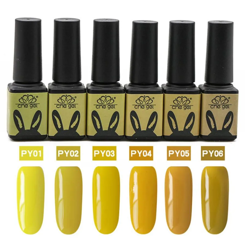 

CHE GEL Yellow series 5ml Nail UV Gel Polish Soak Off Nail Art Topcoat gel nails polish