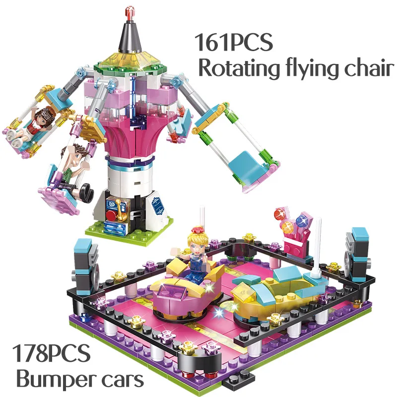 659 PCS Amusement Park Ferris Wheel Rotating Flying Chair Model Building Blocks Legoing Friends Girls Princess Bricks Kids Toys 659 PCS Amusement Park Ferris Wheel Rotating Flying Chair Model Building Blocks Legoing Friends Girls Princess Bricks Kids Toys