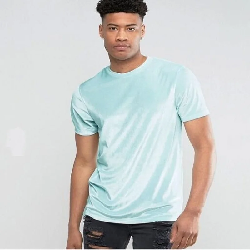 9 цветов модный бархатный с короткими рукавами хип-хоп Футболка Swag модная футболка Tyga Homme s-xxl