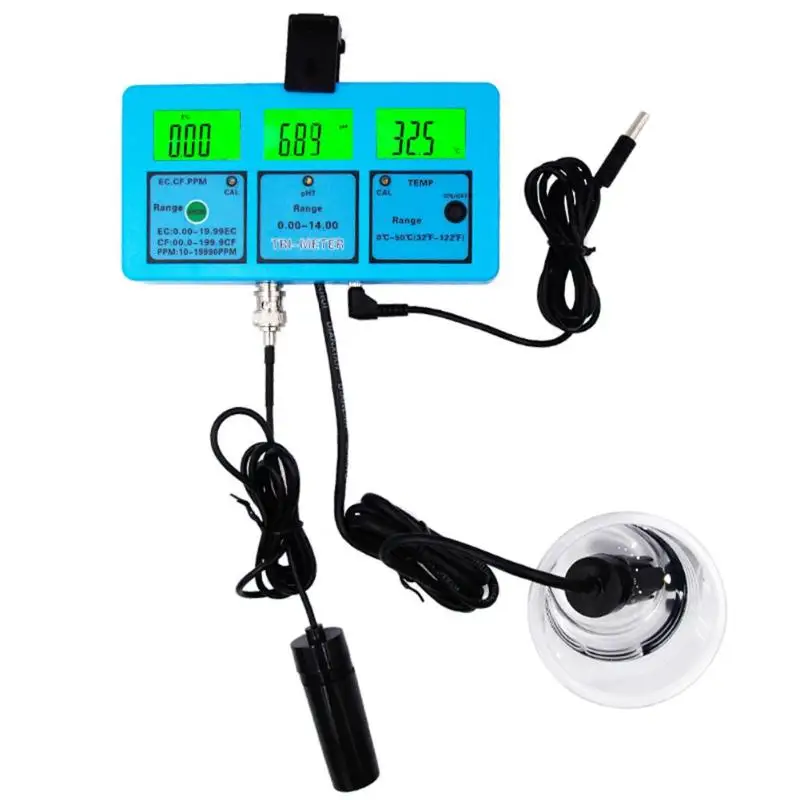 Water Quality Analysis Tester Monitor Multi-Parameter Aquarium Water Meter for Test PH/Temperature/EC/CF/ TDS Kits PH Meter Water Quality Analysis Tester Monitor Multi-Parameter Aquarium Water Meter for Test PH/Temperature/EC/CF/ TDS Kits PH Meter