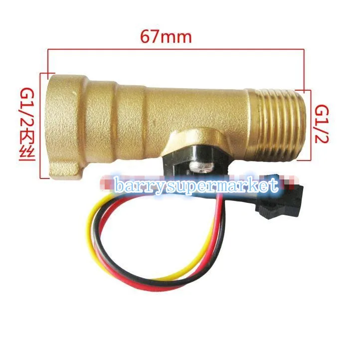 Электронный расходомер, электронный датчик расхода солнечного водонагревателя, расходомер воды G1/2 YF-B8 0,3-10 л/м магнитный клапан
