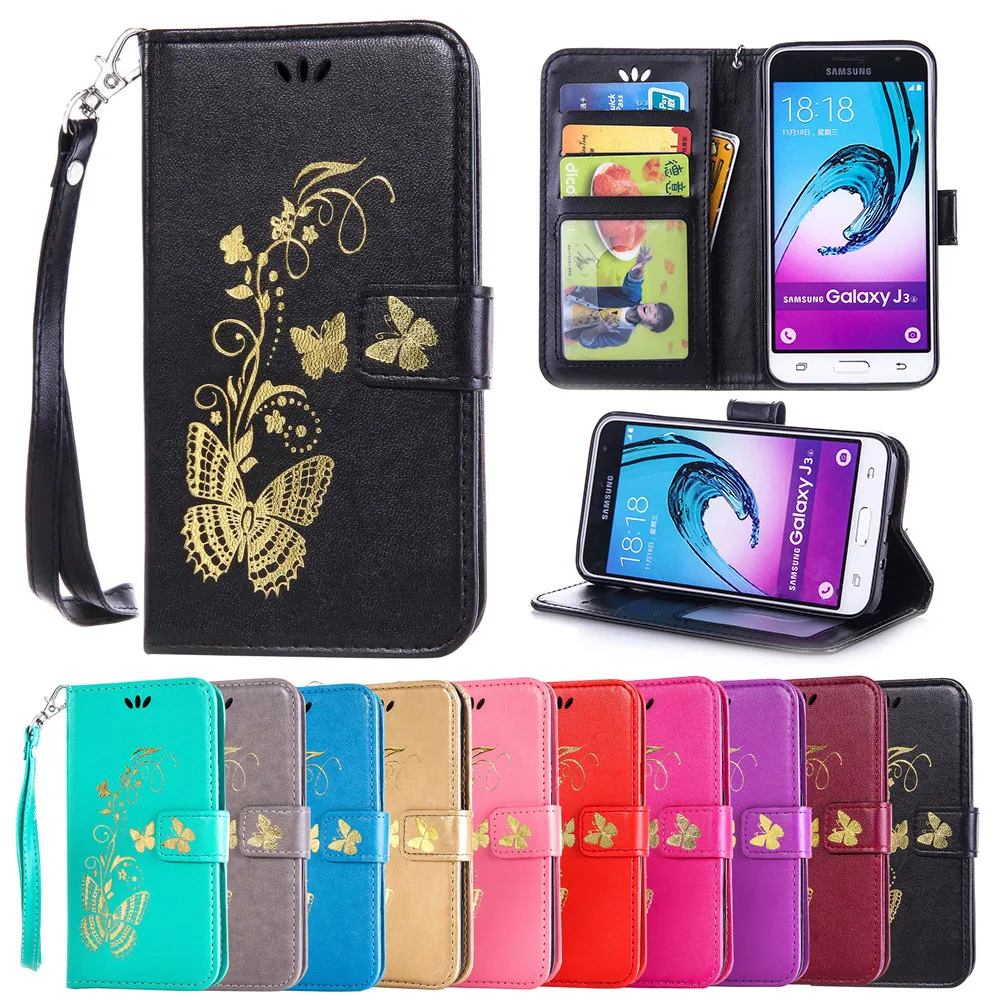 

for Samsung Galaxy J3 2016 J 3 320 Case SM J320 J320FN j320f/ds J320F SM-J320F SM-J320FN Flip Phone Leather Cover SM-J320F/DS