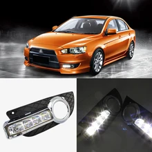 Brand New Updated LED Daytime Running Lights DRL With Black Foglight Cover For Mitsubishi Lancer-ex Brand New Updated LED Daytime Running Lights DRL With Black Foglight Cover For Mitsubishi Lancer-ex