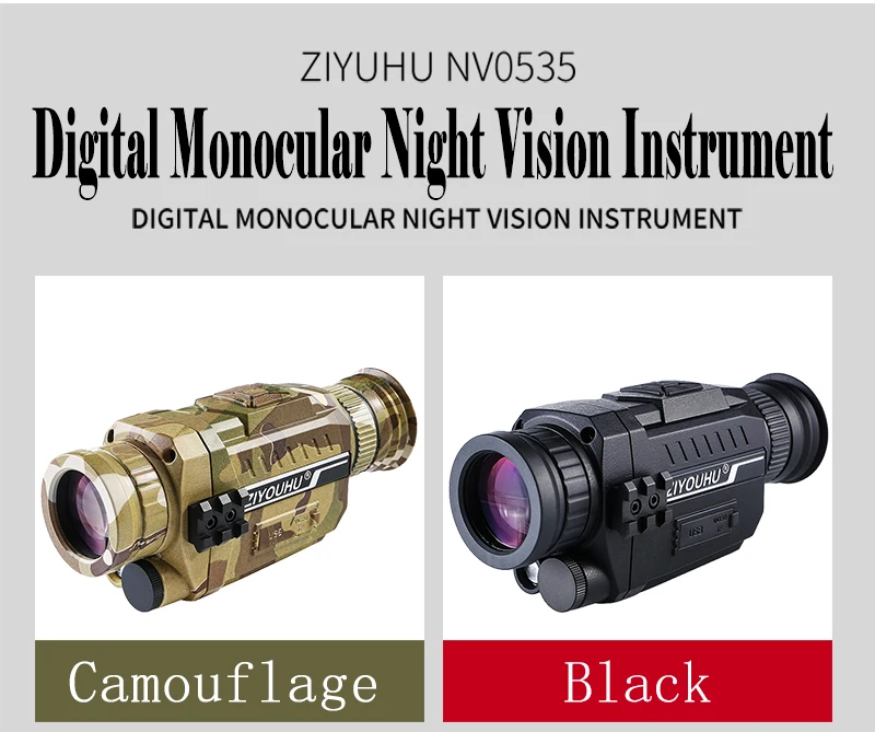Новое поступление 720 P цифровые очки ночного видения 5x35 монокулярный HD изображения инфракрасная камера телескоп ночного охоты просмотр ZIYOUHU
