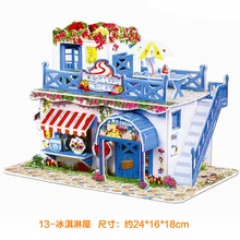 3D стерео головоломки Детская Игрушечные лошадки DIY хижине бумаги здание сборки модели дети играют Обучение Образовательные Игрушечные лошадки для подарка