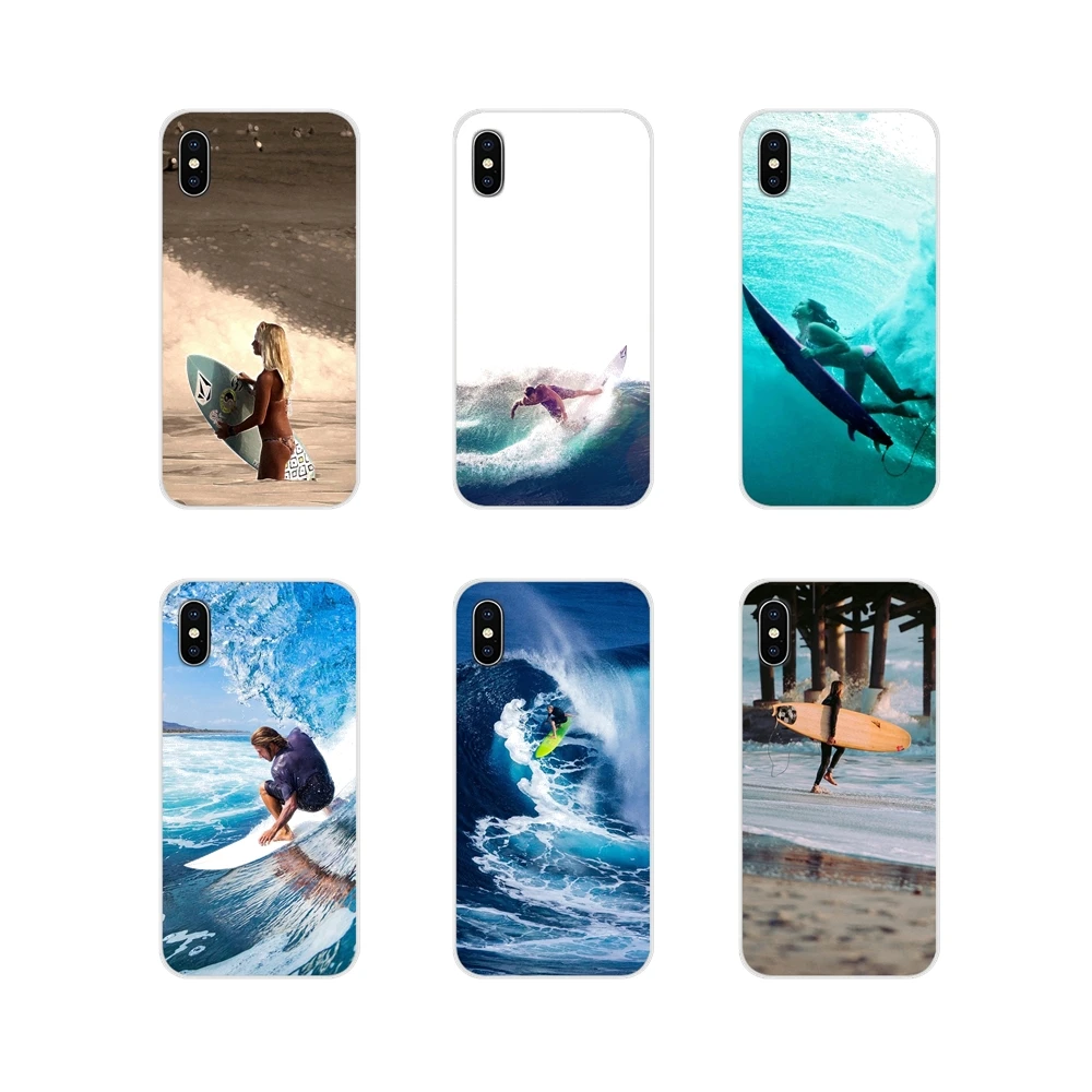 

For Xiaomi Redmi Note 6A MI8 Pro S2 A2 Lite Se MIx 1 Max 2 3 For Oneplus 3 6T Dynamic Sea Wave Surf TPU Transparent Shell Covers