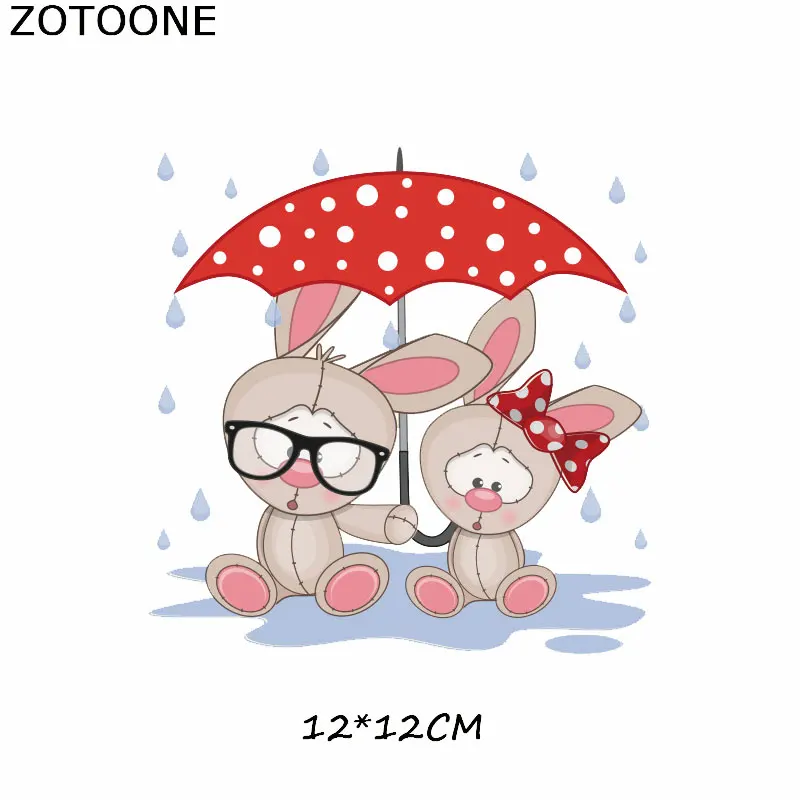 ZOTOONE Lovely Cartoon Animals Iron on Transfer Patches Application Thermo Stickers on Clothes DIY Heat Washable Fusible Patch E