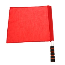 Referee Football Soccer Hocky Lineman Flag Hand Flag Competition Flag Track and Field Flag Lightweight Handles with Padded Grips