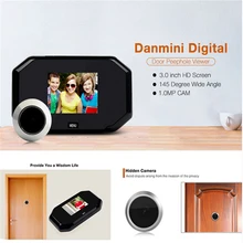 DANMINI New 3.0 inch Digital Doorbell Peephole Viewer Door Peephole Camera Video Record Mini Outdoor Color Camera DANMINI New 3.0 inch Digital Doorbell Peephole Viewer Door Peephole Camera Video Record Mini Outdoor Color Camera