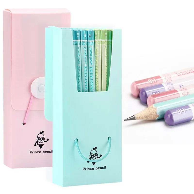 

Coloffice 36PCS/Box Colorful Wooden HB Pencil Standar With Pencil Case Stationery Pencil Drawing Painting Writng School Office
