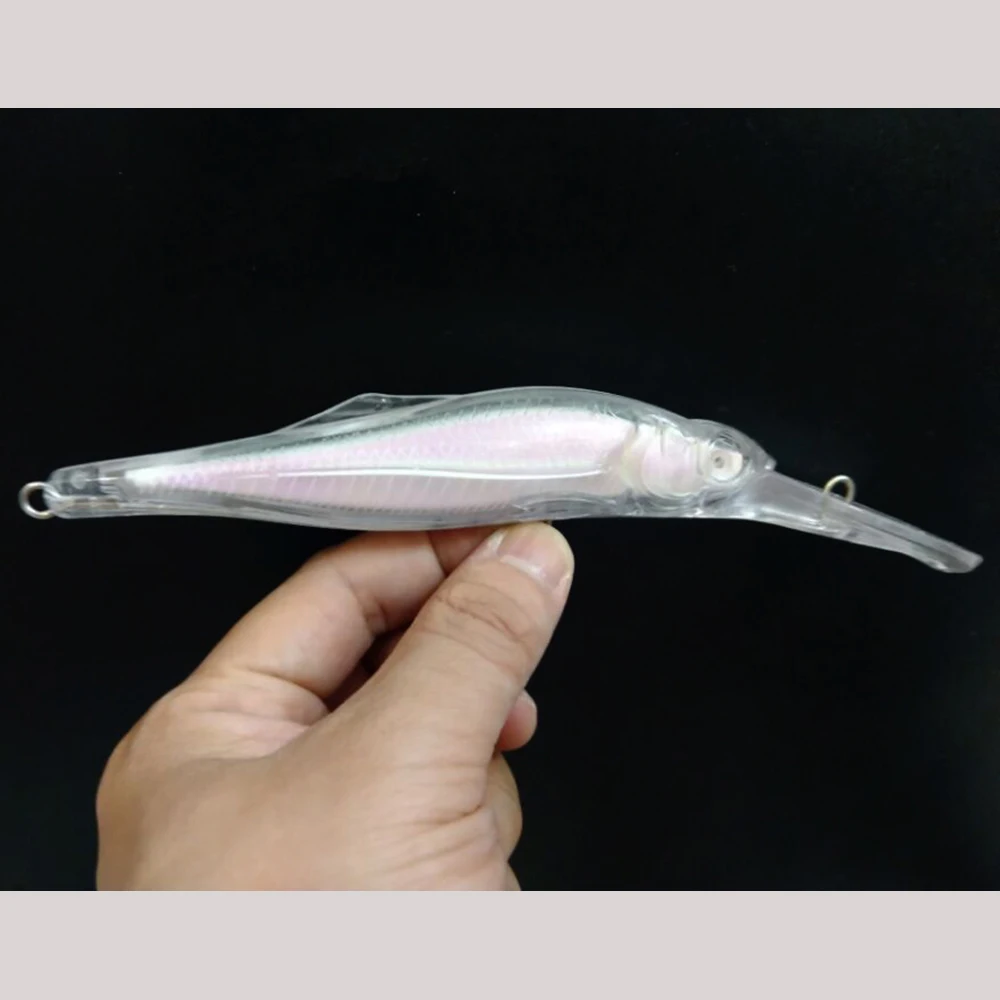 

GYFISHING 15 Pcs Unpainted Fishing Jerkbaits Minnows with holographic insert Blanks