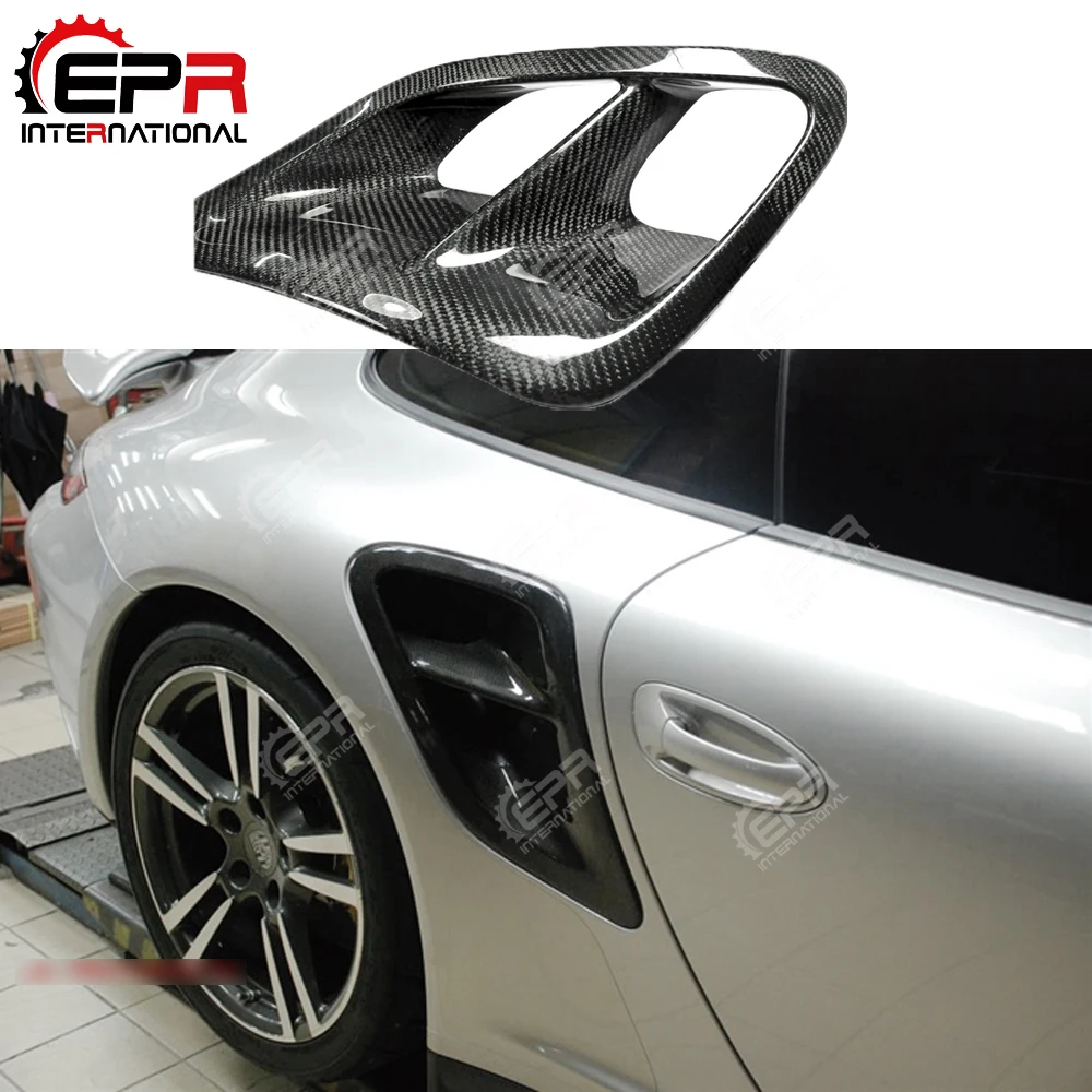 Для Porsche 997 Turbo и GT2 тюнинг углерода волокно сбоку холодного воздуха совок(подходит: 2007 до 2010) стайлинга автомобилей