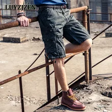 Шорты Карго мужские модные Множество Карманов пляжные шорты в стиле милитари повседневные армейские бренд одежда сплошной цвет хлопок брюки 35