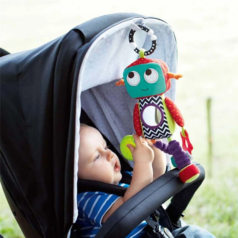 Baby Stroller Plush Doll Bed Pendant Teether Robot Rattle Baby Crib Mobile Baby Boy Toys Interactive Toys