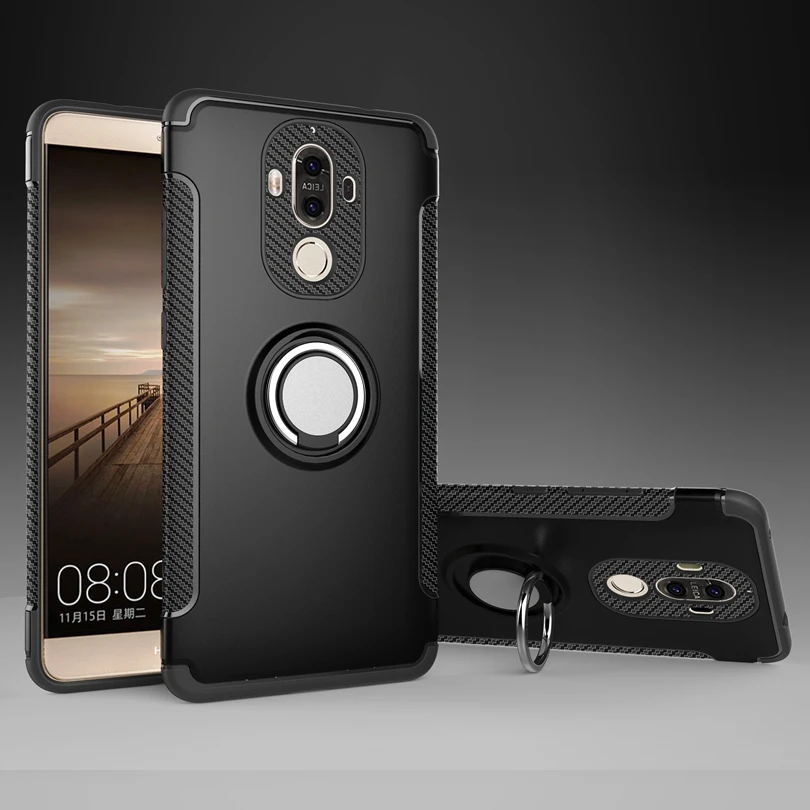 For Huawei Mate 9 / Mate9 5.9&quot Case Vehicle Armor Cover With Ring Stand Skin Shockproof Shell |