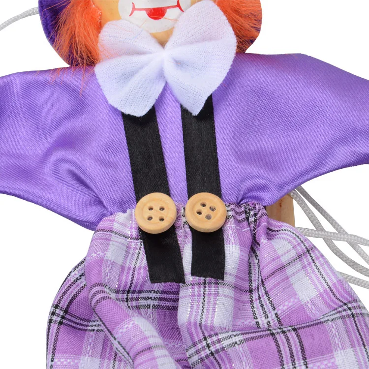 25 см, детские игрушки, ручные пальчиковые куклы, клоун, деревянные марионетки, игрушка, шарнир, кукла для активного отдыха, винтажные забавные Традиционные классические игрушки