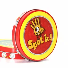 Newest spot it board game quality paper with metal box best gift for your friend cards game