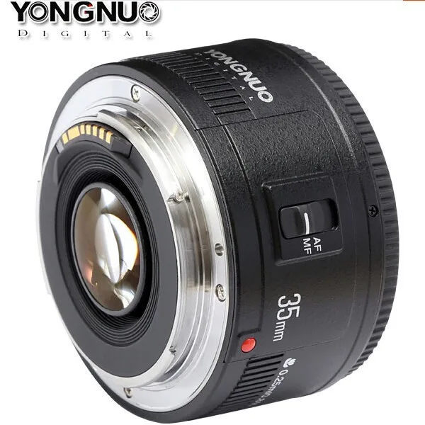 Светодиодная лампа для видеосъемки Yongnuo 35 мм объектив YN35mm F2.0 широкоугольный объектив с фиксированным фокусным расстоянием цифрового однообъективного зеркального фотоаппарата объектив для canon 600d 60d 5DII 5D 500D 400D 650D 600D 450D 60D 7D