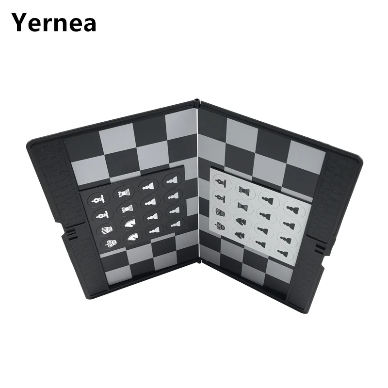 

Magnetic Chess Folding Wallet Type Chess Set Mini Portable Ultra-thin Board Chess Game Present Child Educational Gift Yernea