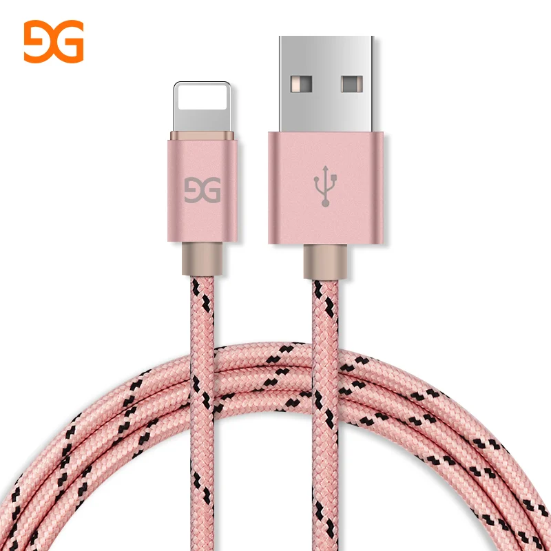 GUSGU USB кабель с нейлоновой оплеткой для iPhone X 8 8 Plus, кабель для быстрой зарядки для iPad, USB кабель для зарядки для iPhone 7 7s Plus 6 6s 5 SE