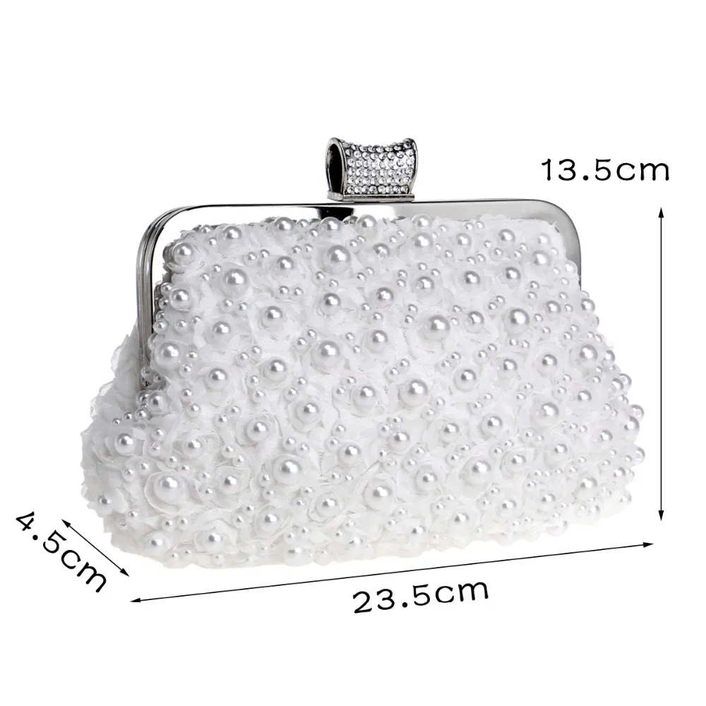 Billige YINGMI Abendtaschen Frauen Handtaschen Abend Handtaschen Hochzeit Braut Handtasche Perle Perlen Spitze Stieg Mode Strass Taschen